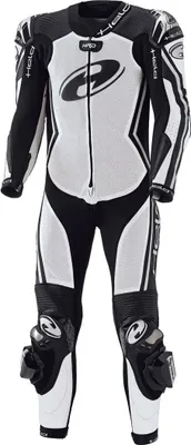 Image de Combinaison cuir moto 1 pièce Held Full Speed pour femme, blanc/noir, 38
