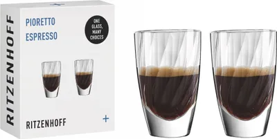 Produktbild von Ritzenhoff Espressogläser 2er Set Pioretto Espresso, RDT F25, Kristallglas, 53 ml, 3991003