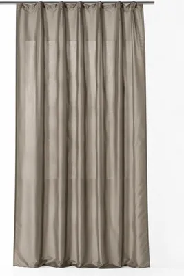 Produktbild von Vorhang taupe hell Kräuselband halbtransparent Wildseiden Optik 140x245 cm