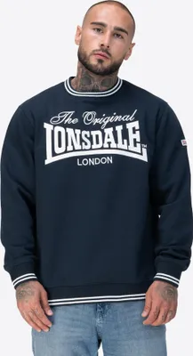 Obrázok produktu pre Pánska mikina s výstrihom regular fit CLIFTON Dark Navy/Ecru L Lonsdale