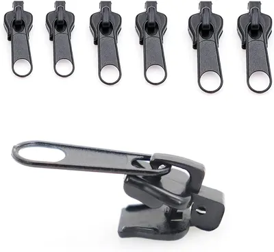 Produktbild von Schwarze Reißverschlüsse, Reißverschluss-Reparaturset für Jacken mit Reißverschluss-Installationszange und Reißverschluss-Verlängerungszügen, Reißverschlussköpfe als Schieberersatz für Kleidung, Jacken, Geldbörsen, Gepäck, Rucksäcke, Zelte