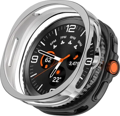 Image de TPU Protection boîtier pour Samsung Galaxy Watch8 Classic 46mm Half Hollow Argent
