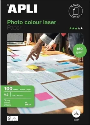 Obrázok produktu pre APLI 011817 APLI Laser-Foto-Papier, DIN A4, 160 g/qm, hochglänzend
