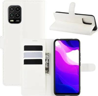 Produktbild von Schutzhülle für Xiaomi Mi 10 Lite 5G Case Handy Hülle Cover Case Schutztasche Wallet, Farbe:Weiß