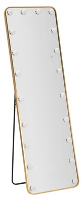 Immagine prodotto di Specchio da terra Hollywood rettangolare con cornice oro e luci LED 57x166 cm