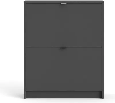 Produktbild von Shane Schuhschrank 2 Falttüren 2R matt grau.