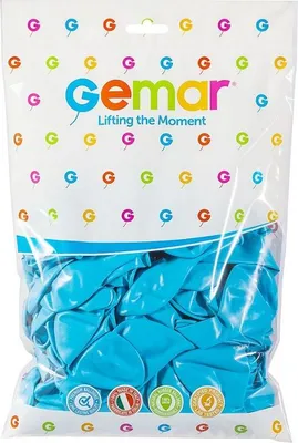 Immagine prodotto di Palloncini in lattice Gemar - Azzurro - 100 pz - 26 cm
