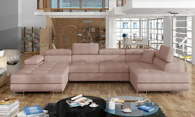 Produktbild von NABBI Ecksofa U mit Zerlegung Rossano U P - Rosa