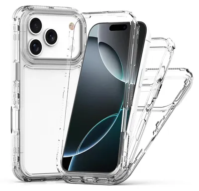 Produktbild von Für Apple iPhone 17 Pro TPU / Acryl Hybrid Handy Schutz Hülle Cover Transparent