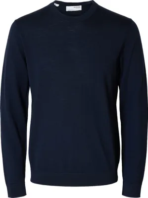 Obrázek produktu pro SELECTED HOMME SLHTRAY LS: Pletený svetr z merino vlny s kulatým výstřihem. Model NOOS