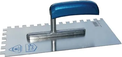 Immagine prodotto di Spatola lisciante Jung lunghezza 280 mm larghezza 130 mm spessore 0,7 mm dentatura 10x10 mm acciaio inox - 507 010 00