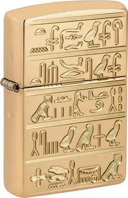 Produktbild von Zippo Benzin-Feuerzeug Messing poliert Hieroglyphes deep carved 60007668, unbefüllt