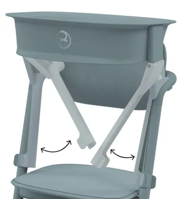 Produktbild von Cybex Lemo Hochstuhl inkl. Learning Tower / Lernturm-Aufsatz, Farbe:Stone Blue