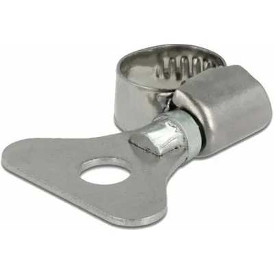 Produktbild von DeLOCK Schlauchschelle mit Flügelmutter 8 - 12 mm 10 Stück Metall, Schmetterlingsklemme, Edelstahl, Metall, Polybag, 8 mm, 1,2 cm