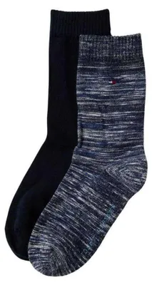 Immagine prodotto di Tommy Hilfiger - Calzini da donna (confezione da 2) NA1058 (34 EU - 38 EU) (blu navy)