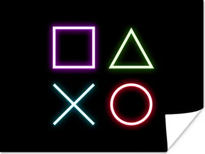 Produktbild von MuchoWow® Poster Gaming - Neon - Konsole - Schwarz - Controller - Gaming 40x30 cm - Plakate für die Wände - Poster Wohnzimmer