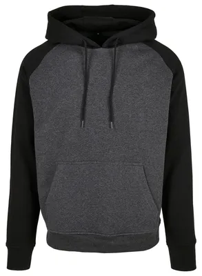 Immagine prodotto di Build Your Brand - Felpa con cappuccio da uomo con maniche raglan LT4791 (4XL) (antracite/nero)