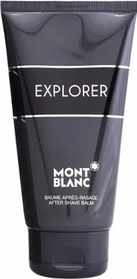 A black tube of Mont Blanc Explorer Aftershave Balm.