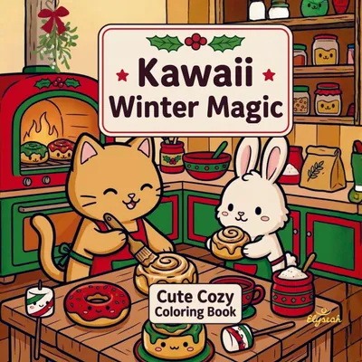 Produktbild von Kawaii Winter Magic - Cute Cozy Coloring Book:Malbuch für Erwachsene & Teens
