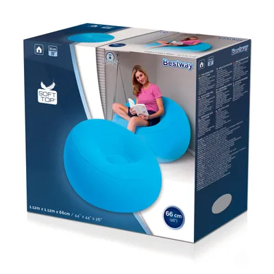 Produktbild von Bestway 75052, Einzelstuhl, Blau, Rot, Violett, Vinyl, 1120 mm, 1120 mm, 660 mm