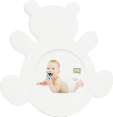 Produktbild von Deknudt Kinderrahmen Bär weiß Holz 10 cm