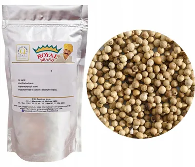 Immagine prodotto di Pepe in grani bianco aromatico 100 g, fresco e di ottima qualità