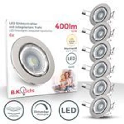 Produktbild von 6x LED Einbaustrahler dimmbar schwenkbar Einbau-Leuchte Decken-Spot
