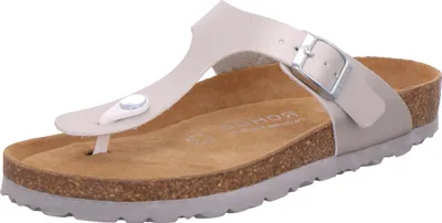 Produktbild von Rohde Damen Zehentrenner Pantolette Weite G Metallic Perlato Alba 5600, Größe:37 EU, Farbe:Silber