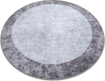 Produktbild von MIRO 51648.803 Kreis Waschteppich Marmor Anti-Rutsch - dunkelgrau Grau rund 120 cm