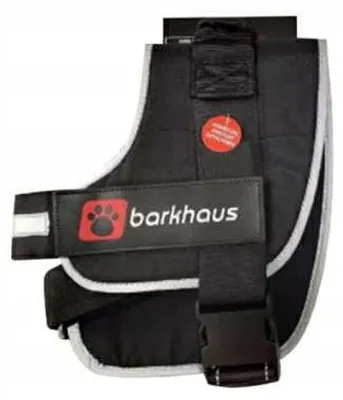 Produktbild von BARKHAUS Hundegeschirr für kleine Hunde, XS, verstellbar, mit Griff, Schwarz