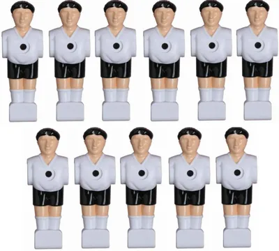 Kickerfiguren für 16 mm Stangen, Kunststoff, 11 cm, mit Schrauben