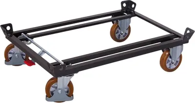 Produktbild von VARIOfit Palettenfahrgestell für Gitterboxen/Europaletten mit Polyurethanbereifung 1210x1010mm Anthrazitgrau RAL 7016