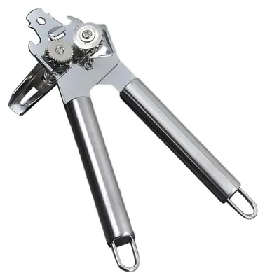 Produktbild von Manueller Camping-Dosenöffner aus Edelstahl, Dosen- und Flaschendeckelöffner