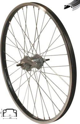 Produktbild von REDONDO 24 Zoll Laufrad Hinterrad Felge Schwarz Shimano Nexus 3 Gang Rücktritt