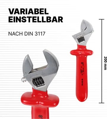 Obrázok produktu pre Otvorený kľúč WETEC, 1 000 V, 26 mm, 200 mm