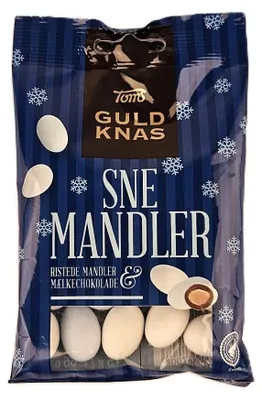 Produktbild von Toms Guld Knas Sne Mandler geröstete Mandeln & Milchschokolade 75g