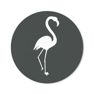 Produktbild von MuchoWow® Mauspad Mousepad Flamingo - Scherenschnitt - Weiß 40x40 cm - Mousepads - Maus Mat - Pad - Mausunterlage - Schreibtisch Accessoires