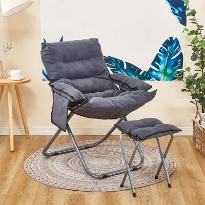 Image de Fauteuil relax avec repose-pieds, fauteuil lounge pliable