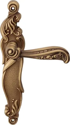 Produktbild von Casa Padrino Barock Türgriff Set Messing Patiniert 13,5 x H. 26 cm - Türklinken im Barockstil