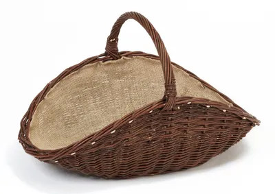 Produktbild von Kaminholzkorb aus Natur-Weide mit Jute – handgeflochtener ovaler Aufbewahrungskorb für Kaminholz, Ernte & Deko – nachhaltiges Weidengeflecht, robust, naturbelassen, europäische Handarbeit – 90100-DK