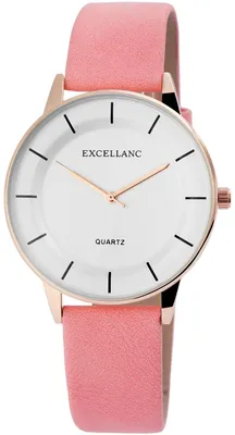 Produktbild von Excellanc Damenuhr Kunstleder Armbanduhr Quarz Analog