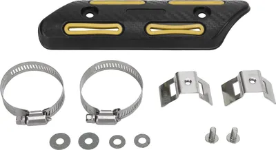 Immagine prodotto di Copertura isolante per scudo termico del tubo di scarico per moto a 4 tempi, fuoristrada, UTV, veicoli fuoristrada, giallo