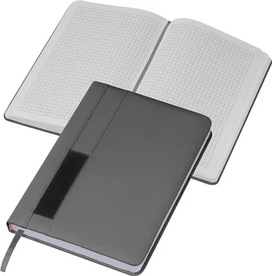 Produktbild von Notizbuch / DIN A5 / 192 S. kariert / Farbe: grau