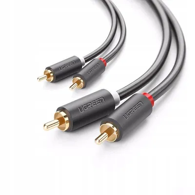 Obrázek produktu pro Kabel UGREEN 2RCA (cinch) na 2RCA (cinch) 2m (černý)