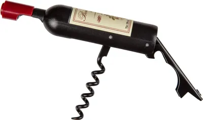 Korkenzieher & Flaschenöffner 2-in-1, magnetisch, 11,5 x 2 cm
