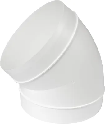 Imagen del producto de Codo de 45 grados, de plástico, de 150 mm, para sistemas de ventilación