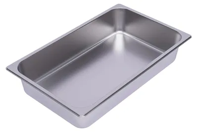 Image de Contenants Gastronorm GN 1/1 - Récipients en acier inoxydable profonds - 53x33x10 cm - Lot de 6 - Pour buffets et restauration - Argenté