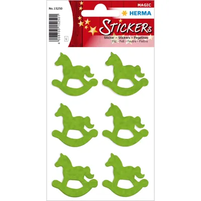 Productafbeelding van HERMA 15250 HERMA Aufkleber 15250 Schaukelpferd, grün, 6 Etiketten