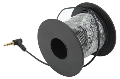 Zdjęcie produktu dla Kabel do kamery wędkarskiej z transmisją HD i wtykiem słuchawkowym 3,5 mm do akcesoriów wędkarskich, 0,07 cala, 30 m/98,4 ft