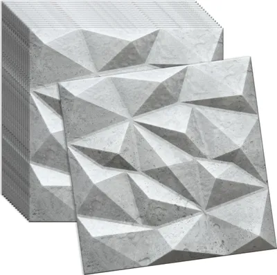 Zdjęcie produktu dla Verdico | Panele ścienne 3D beton – 50 × 50 cm – wzór architektoniczny – 16 sztuk – nowoczesne i stylowe